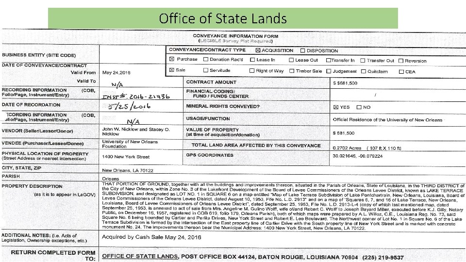 Office of State Lands 