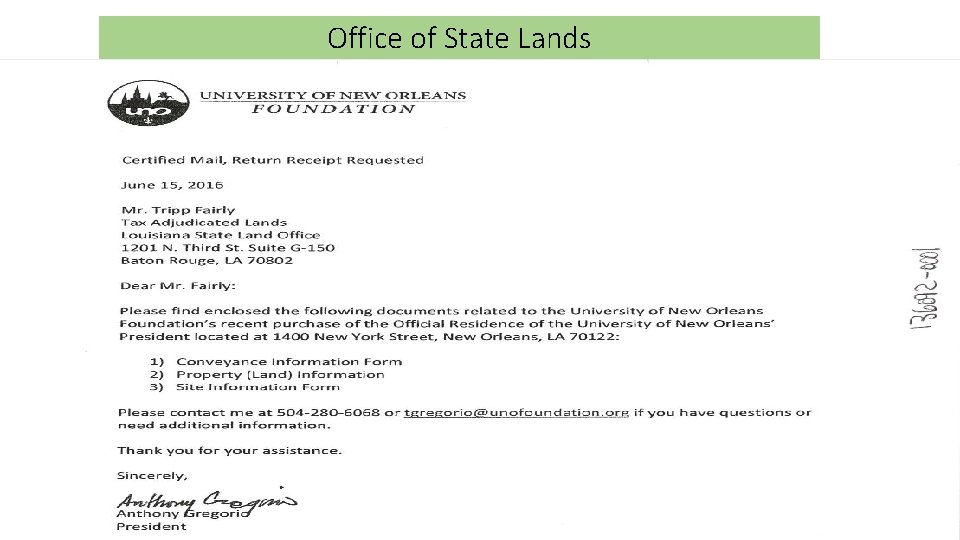 Office of State Lands 