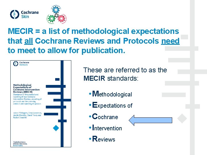 MECIR = a list of methodological expectations that all Cochrane Reviews and Protocols need