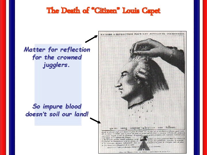 The Death of “Citizen” Louis Capet Matter for reflection for the crowned jugglers. So