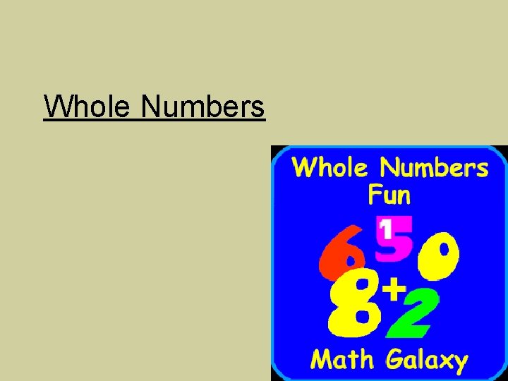 Whole Numbers 