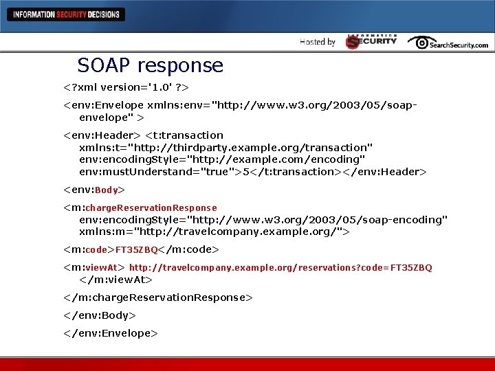 SOAP response <? xml version='1. 0' ? > <env: Envelope xmlns: env="http: //www. w