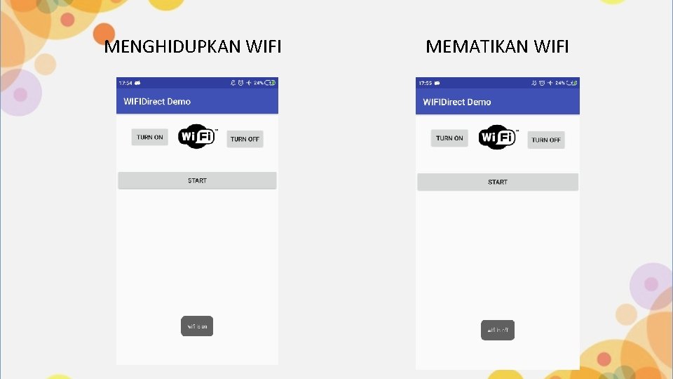 MENGHIDUPKAN WIFI MEMATIKAN WIFI 