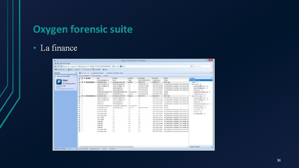 Oxygen forensic suite • La finance 36 