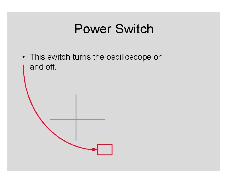 Power Switch • This switch turns the oscilloscope on and off. 