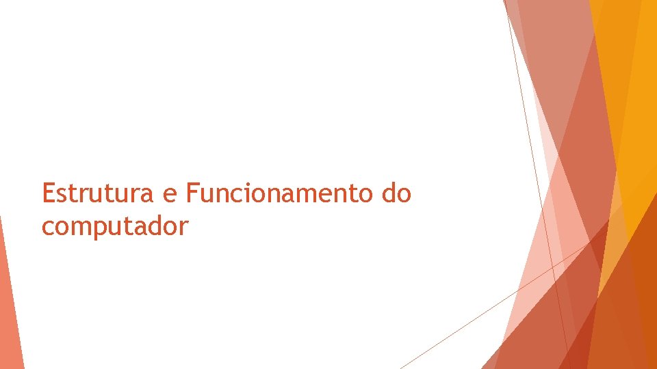 Estrutura e Funcionamento do computador 