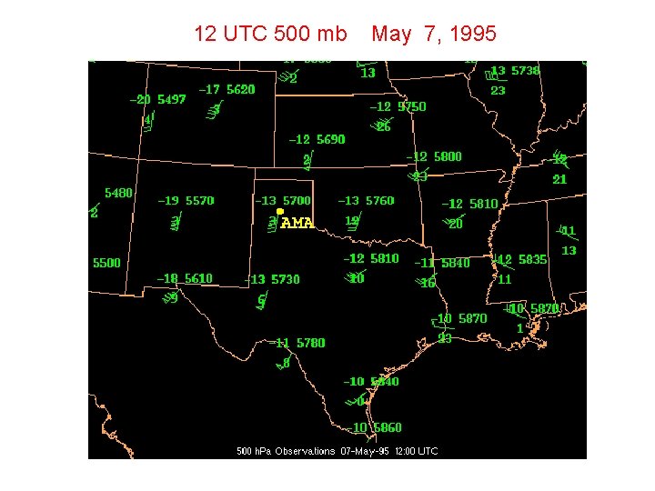 12 UTC 500 mb May 7, 1995 