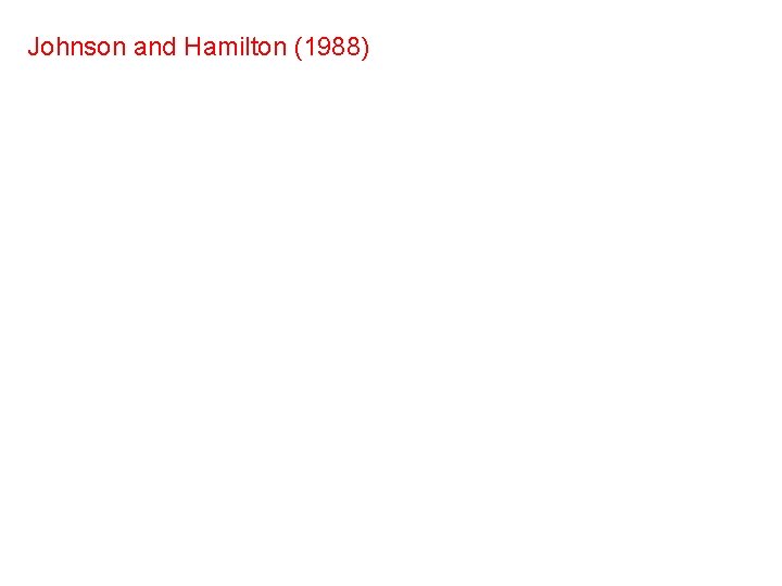 Johnson and Hamilton (1988) 