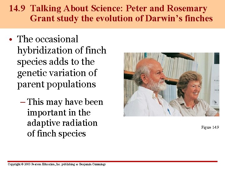 14. 9 Talking About Science: Peter and Rosemary Grant study the evolution of Darwin’s