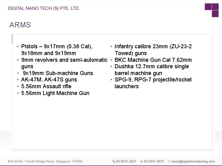 ARMS • Pistols – 9 x 17 mm (0. 38 Cal), 9 x 18