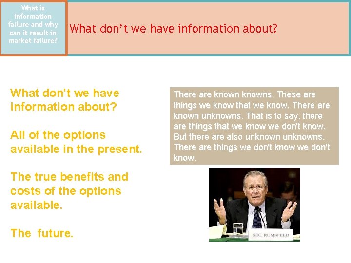What is information failure and why can it result in market failure? What don’t