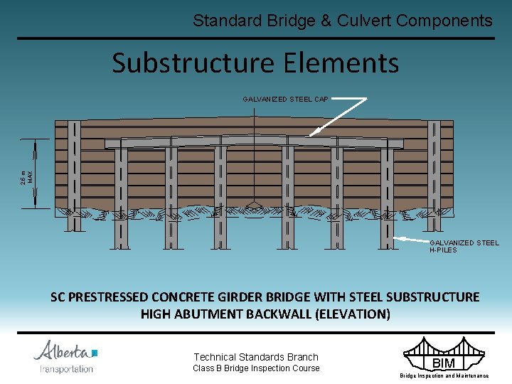 Standard Bridge & Culvert Components Substructure Elements 2. 5 m MAX GALVANIZED STEEL CAP