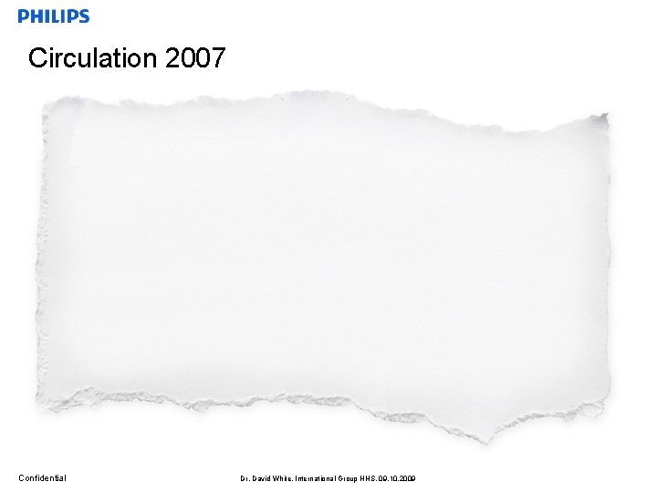 Circulation 2007 Confidential Dr. David White, International Group HHS, 09. 10. 2009 