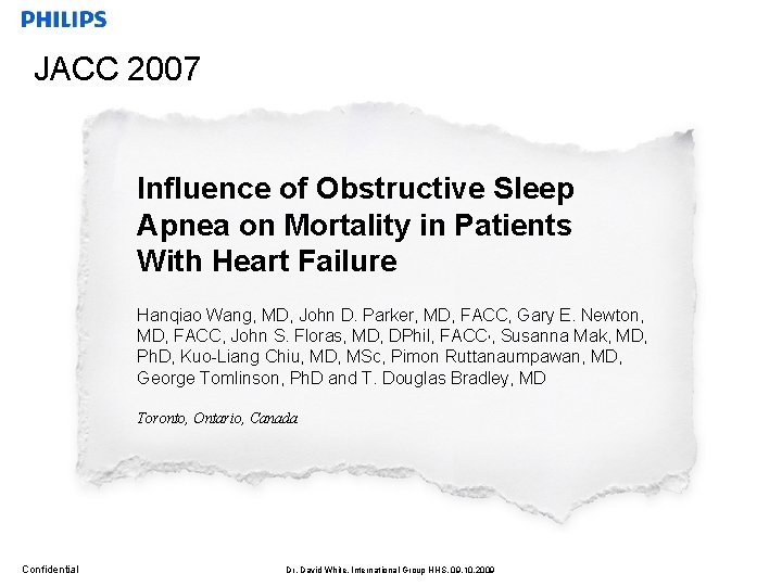 JACC 2007 Influence of Obstructive Sleep Apnea on Mortality in Patients With Heart Failure