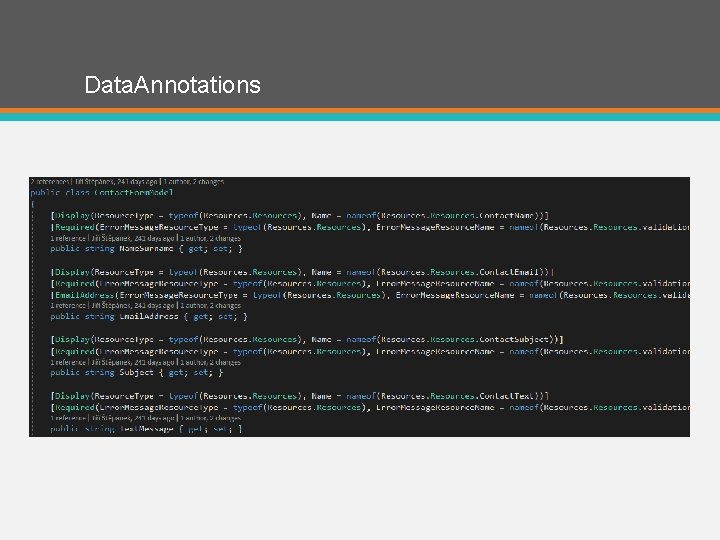 Data. Annotations 