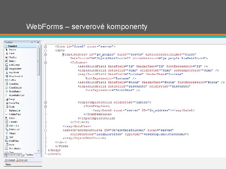 Web. Forms – serverové komponenty 