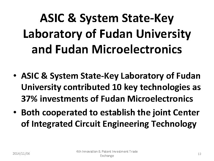 ASIC & System State-Key Laboratory of Fudan University and Fudan Microelectronics • ASIC &