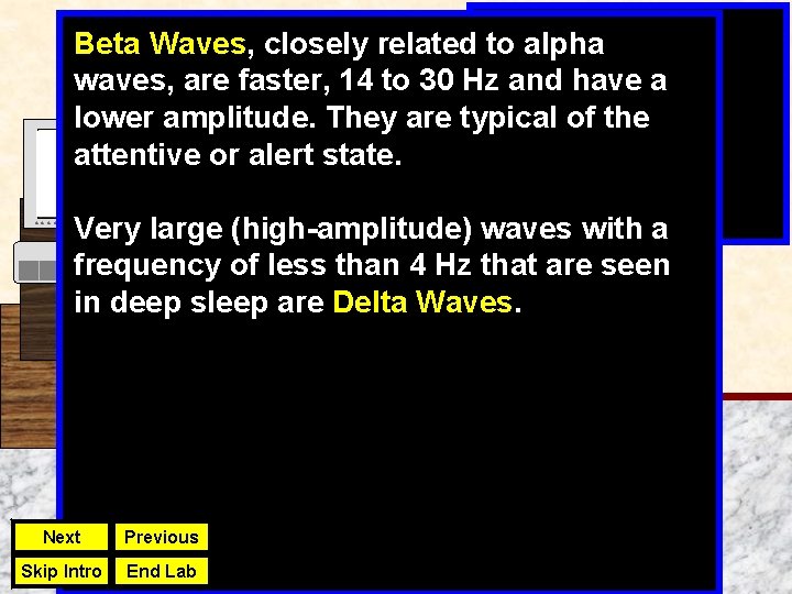 Beta Waves, closely related to alpha waves, are faster, 14 to 30 Hz and