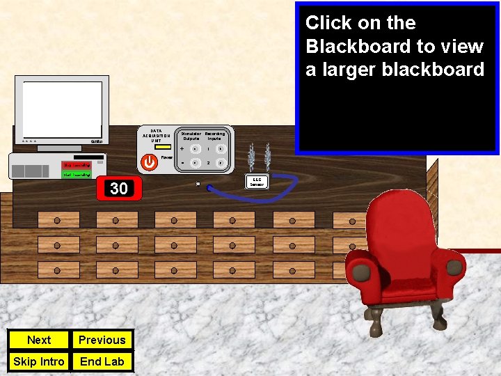 Click on the Blackboard to view a larger blackboard DATA ACQUISITION UNIT Monitor Power