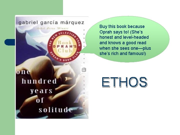 Buy this book because Oprah says to! (She’s honest and level-headed and knows a