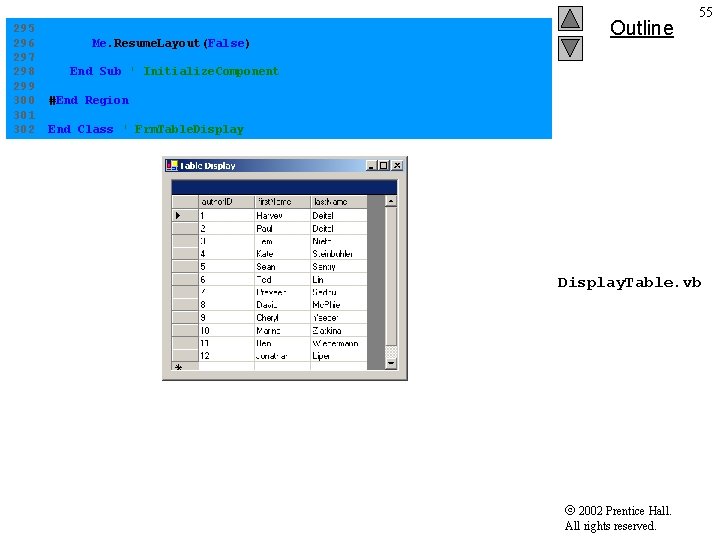 295 296 297 298 299 300 301 302 Me. Resume. Layout(False) Outline 55 End