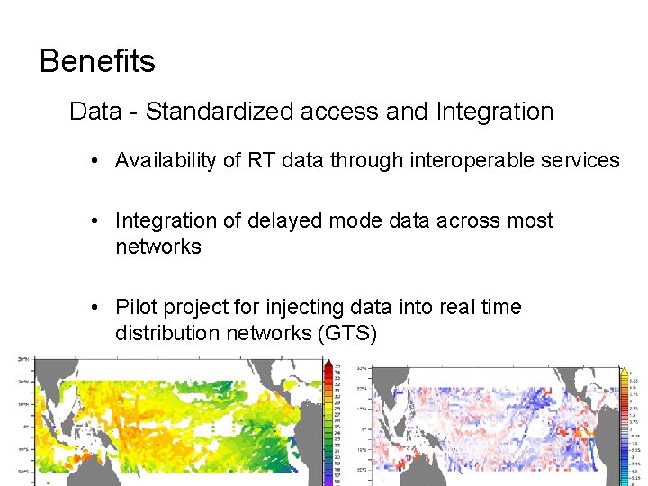 Benefits Data - Standardized access and Integration • Availability of RT data through interoperable