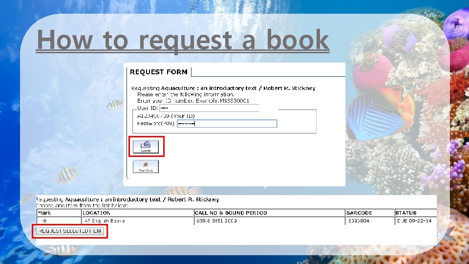 How to request a book 