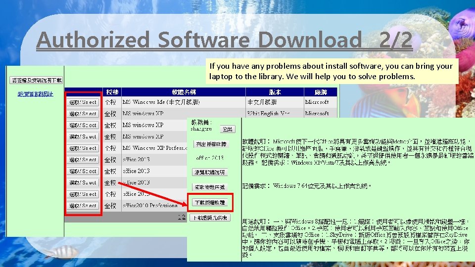 Authorized Software Download 2/2 If you have any problems about install software, you can