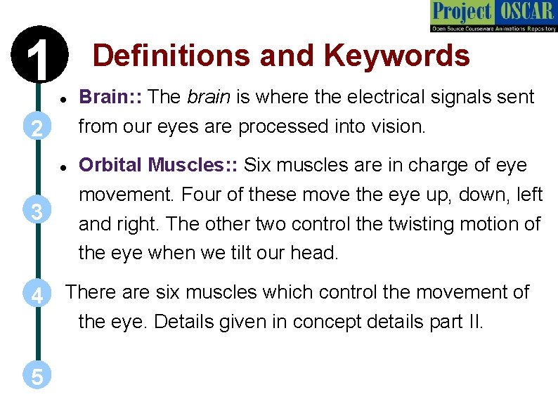 1 Definitions and Keywords 2 3 Brain: : The brain is where the electrical