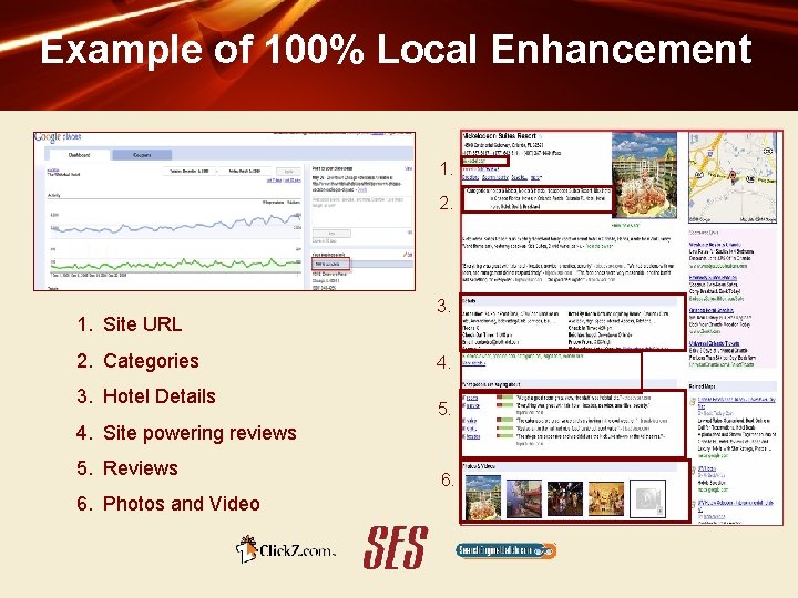 Example of 100% Local Enhancement 1. 2. 1. Site URL 2. Categories 3. Hotel