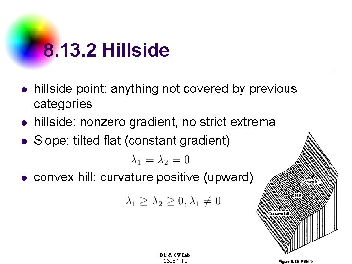 8. 13. 2 Hillside l hillside point: anything not covered by previous categories hillside: