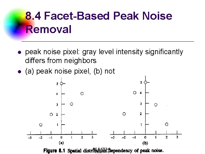 8. 4 Facet-Based Peak Noise Removal l l peak noise pixel: gray level intensity