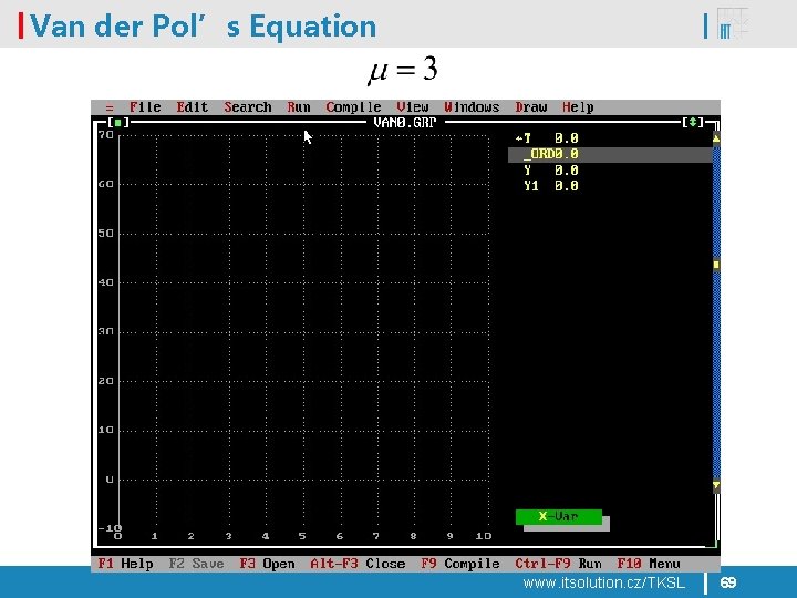 Van der Pol’s Equation www. itsolution. cz/TKSL 69 