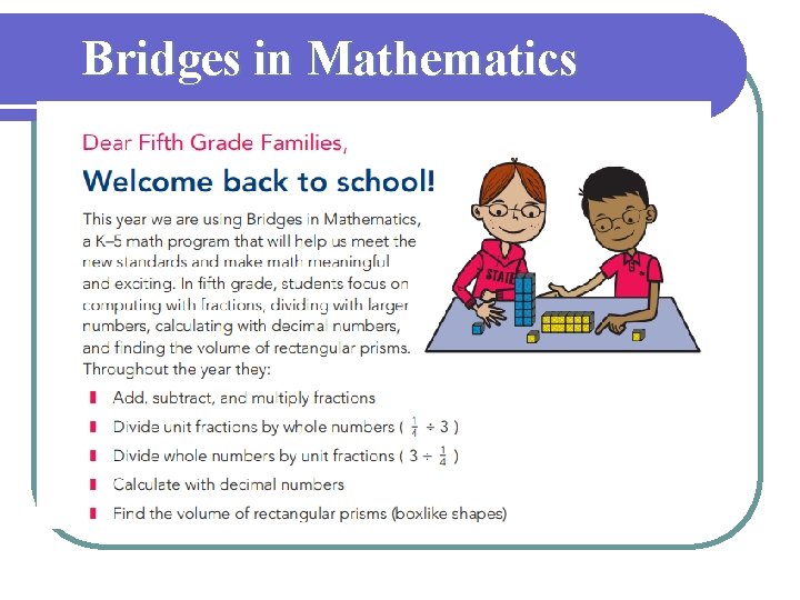 Bridges in Mathematics 