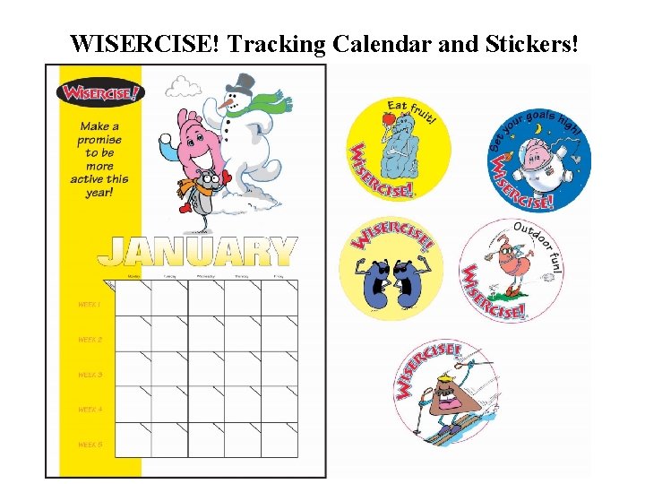 WISERCISE! Tracking Calendar and Stickers! 
