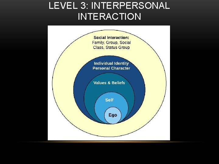 LEVEL 3: INTERPERSONAL INTERACTION 