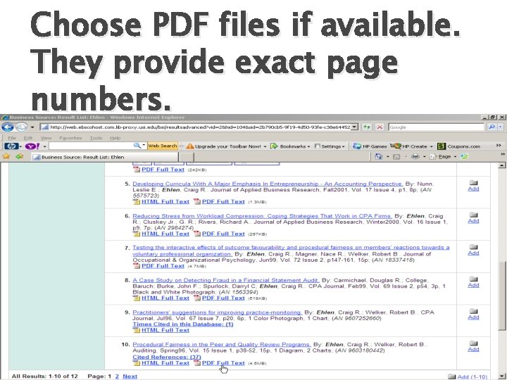 Choose PDF files if available. They provide exact page numbers. 