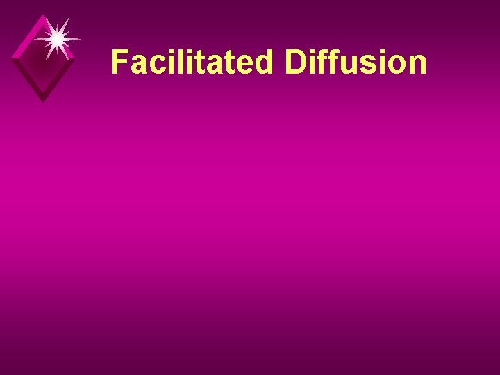 Facilitated Diffusion 