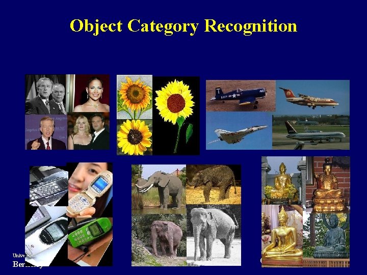 Object Category Recognition University of California Berkeley Computer Vision Group 