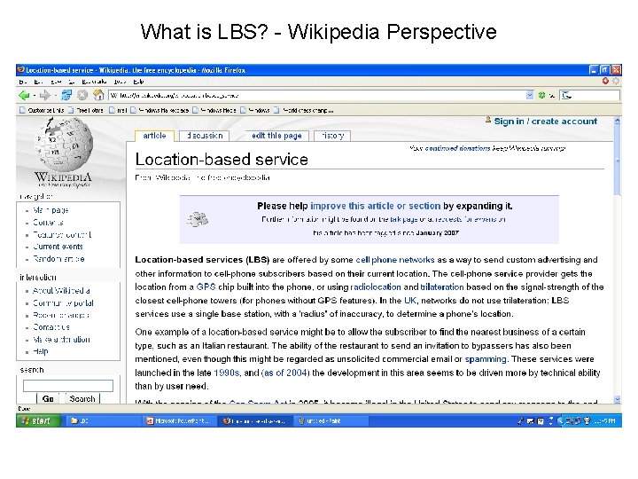 What is LBS? - Wikipedia Perspective 