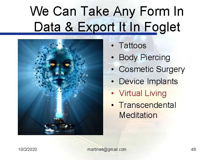 We Can Take Any Form In Data & Export It In Foglet • •