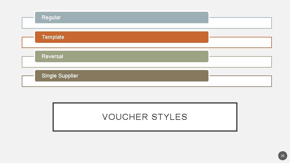 Regular Template Reversal Single Supplier VOUCHER STYLES 26 