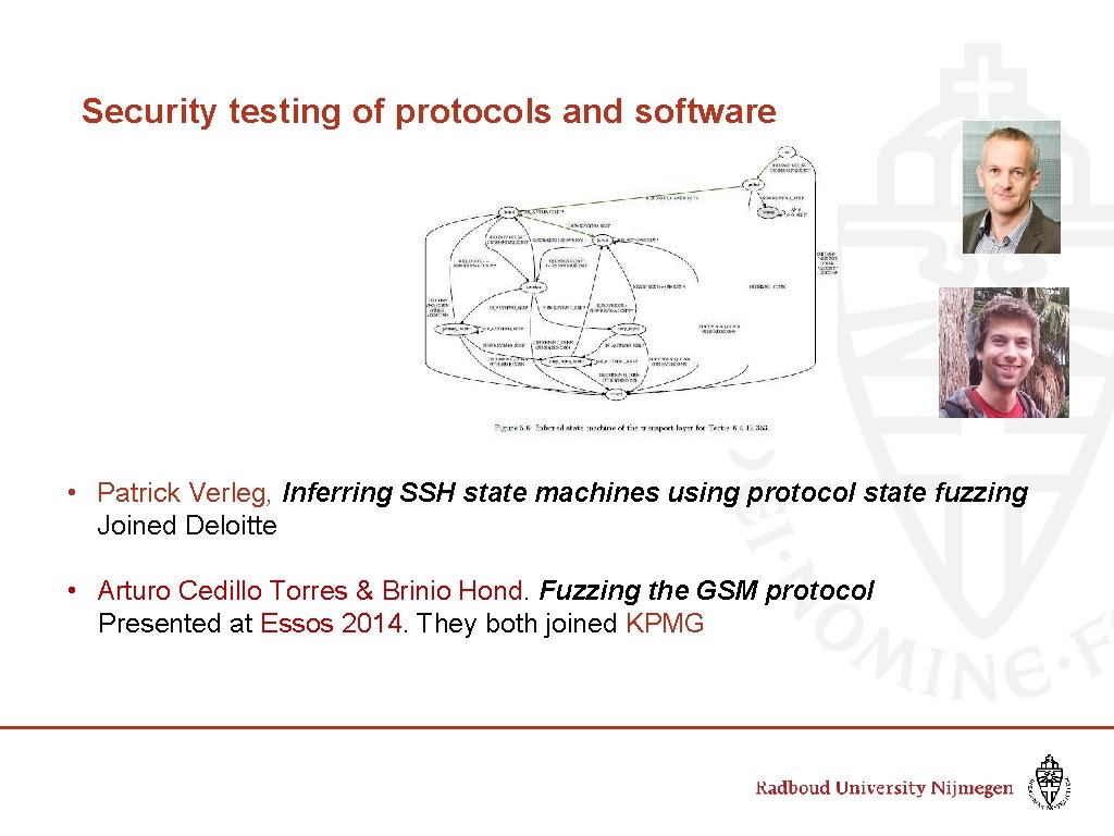 Security testing of protocols and software • Patrick Verleg, Inferring SSH state machines using