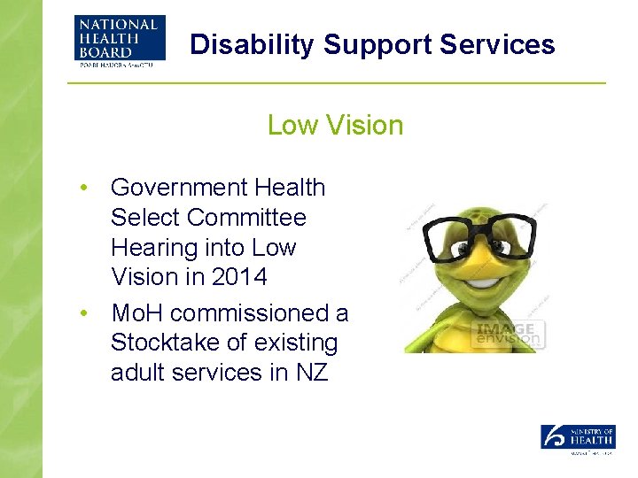 Disability Support Services Low Vision • Government Health Select Committee Hearing into Low Vision