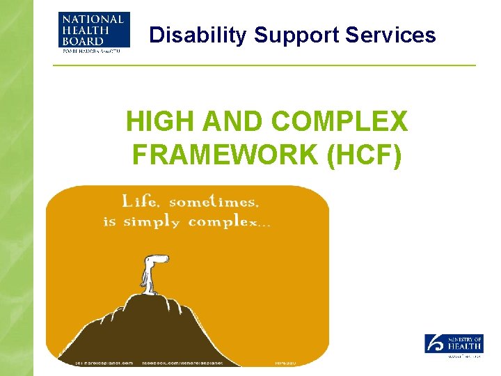Disability Support Services HIGH AND COMPLEX FRAMEWORK (HCF) 
