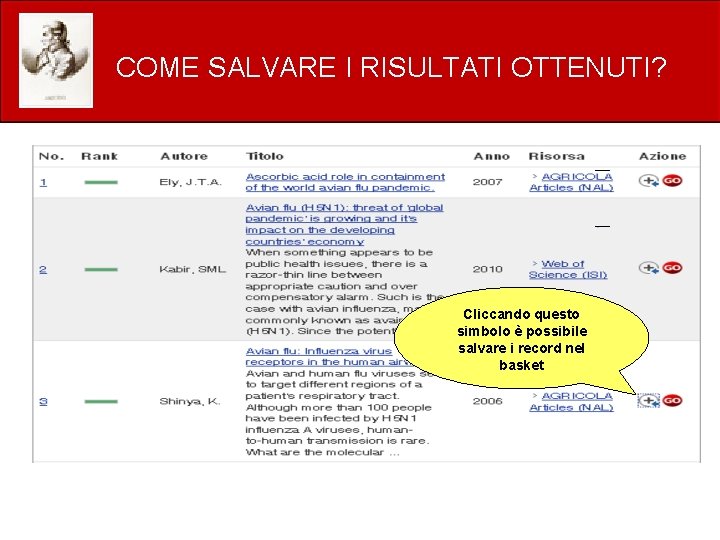 COME SALVARE I RISULTATI OTTENUTI? Cliccando questo simbolo è possibile salvare i record nel