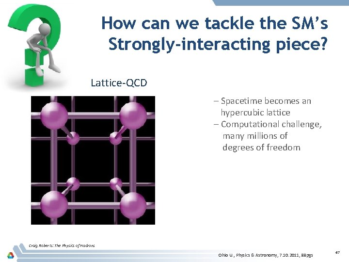 How can we tackle the SM’s Strongly-interacting piece? Lattice-QCD – Spacetime becomes an hypercubic