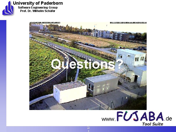 University of Paderborn Software Engineering Group Prof. Dr. Wilhelm Schäfer Questions? M att hi