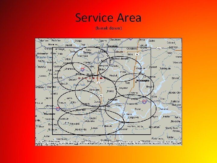 Service Area (break down) 