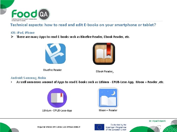 Technical aspects: how to read and edit E-books on your smartphone or tablet? i.